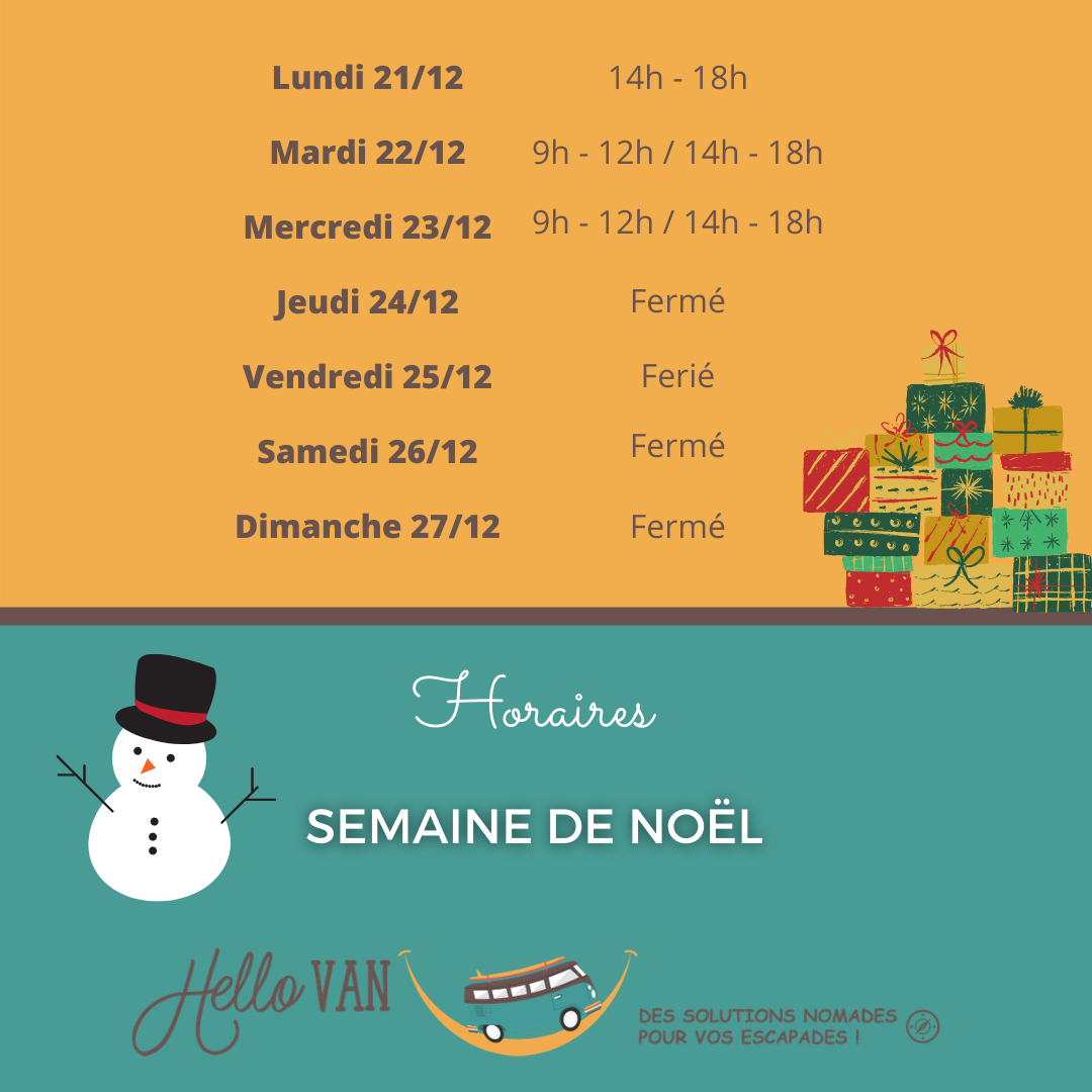 You are currently viewing Horaires semaine de Noël